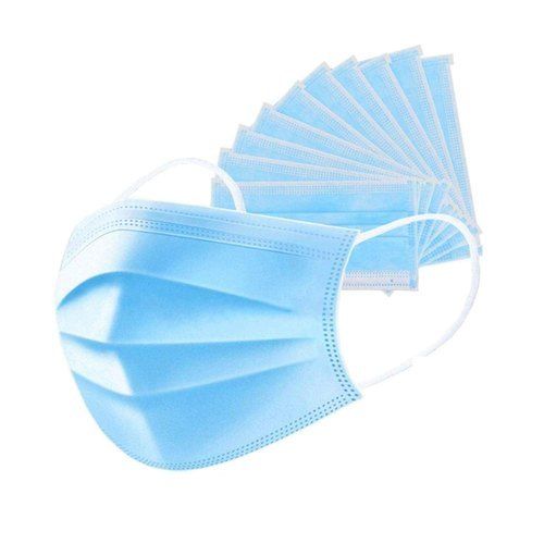 100% Safe And Anti Bacterial Protection Blue Color 3 Ply Disposable Surgical Face Mask Age Group: Suitable For All Ages