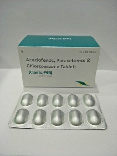 Aceclofenac, Paracetamol And Chlorzoxazone Tablets Clanac-Mr 10*10 Tablets
