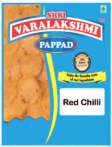 Crispy & Spicy Red Chilli Papad For Instant Snacks With Moistureproof Packaging