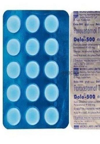 Dolo-500 Paracetamol Tablets 1x10, Used To Treat Mild To Moderate Pain Including