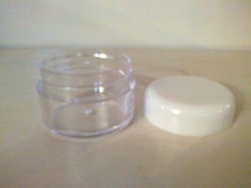 Easy To Open Durable Transparent Round White Flip Cap Plastic Jar For Cosmetic Storage Hardness: Rigid