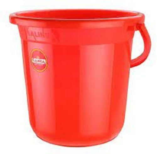 Pvc Leak Proof Round Shape Red Color Plain Pattern Plastic Bucket For Water Storage