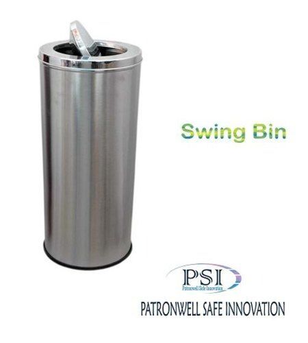 Plain Stainless Steal Swing Bin For Outdoor With Anti Rust Properties