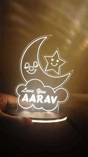 Plastic Moon Shape And Alphabet with LED Light For Decoration And Birthday Gifts