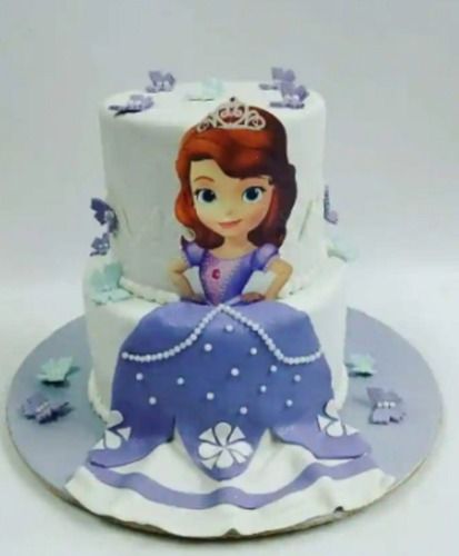 Cake tag: purple girls birthday - CakesDecor