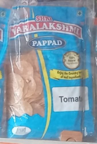Round Crispy Tasty & Spicy Tomato Papad For Instant Snacks with Moistureproof Packaging
