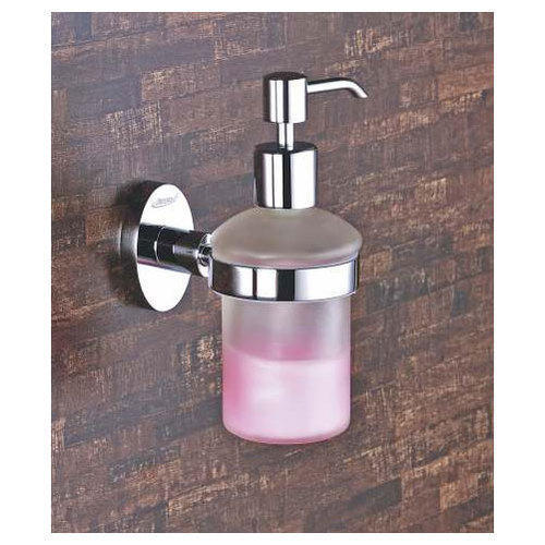 Stainless Steel Round Shape And Transparent Decor Bath Picasso Liquid Soap Dispenser 