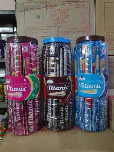 Titanic Wafers Biscuit For Daily Healthy Evening Snack Available In 3 Flavors Strawberry, Chocolate and White Milky