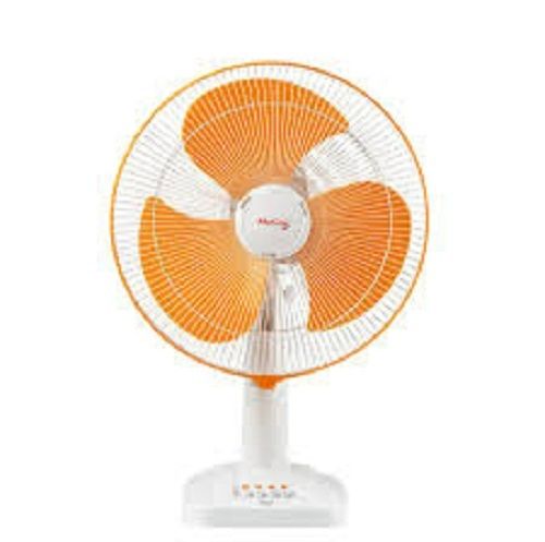 Yellow And White 50-60 Watt High-speed 12-volts Electrical Plastic Table Fan