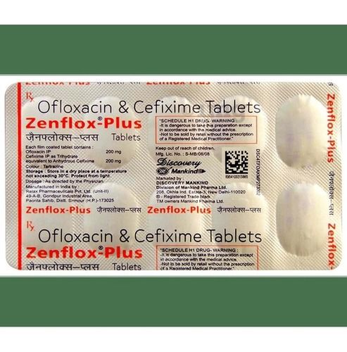 Zenflox-Plus 200 Tablet Cefixime 200mg + Ofloxacin 200mg