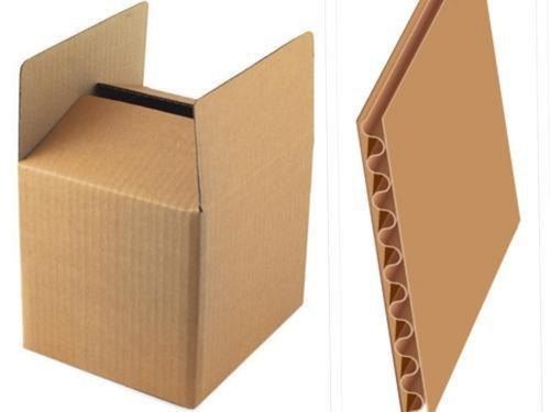 Gloss Brown Single Wall 3 Ply Corrugated Box For Industrial And Commercial Packaging