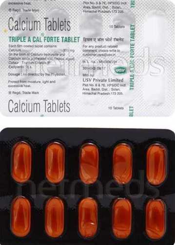 Calcium Tablet Triple A Cal Forte Tablet Combination Of Calcium, Vitamin D3, And Magnesium