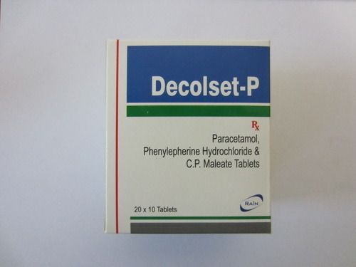 Decolset - P Analgesics And Pain Relief Anticold Tablets Generic Drugs