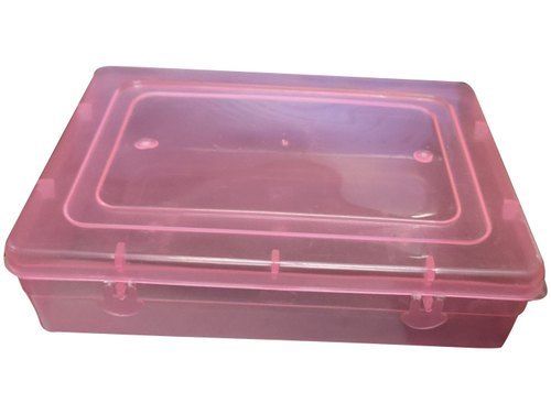 Durable And Eco Friendly Plastic Pink Color Rectangle Shape Jewelry Box