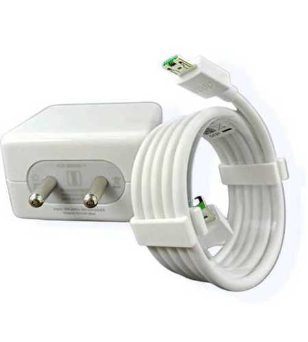 Latest Portable And Compatible White Color Charger For Mobile Body Material: Plastic