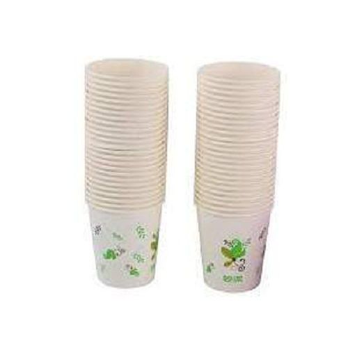 Light Weight Disposable Paper Cups And White Green Color Simple