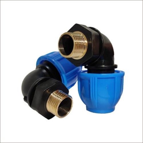 Plastic Mdpe Pipe Fittings For Structure Pipe, Blue And Black Color, Size 1/2 Inch