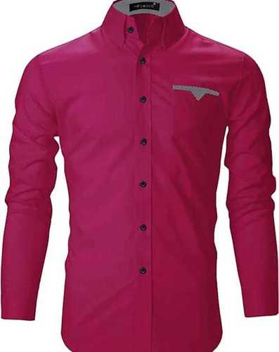 Casual Wear Regular Fit Full Sleeve Breathable Readymade Mens Plain Shirts