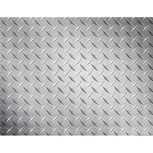 Stainless Steel Grey Color Embossed Diamond Plate, Thickness 1.4 To 5 Mm