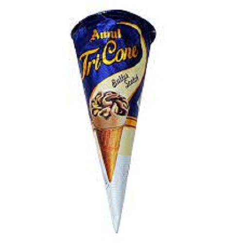 Tasty Colour Brown Cone Ice Cream With Real Ingredients Age Group: Children