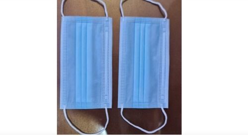 6 Inch, Easy To Use 3 Ply Blue Disposable Face Mask Used For Medical Shelf Life: 1 Days