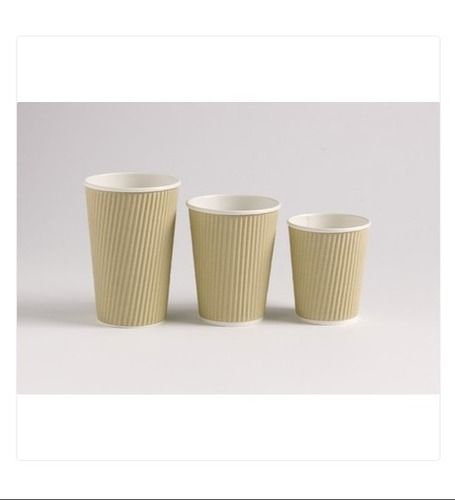 90 Ml Capacity Round Beige Disposable Paper Cup For Party And Event