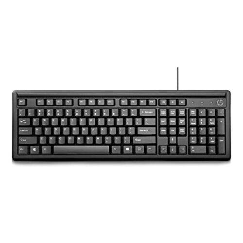 Black 109 Keys, Cable Length 1.5 Meters, Usb Hp Keyboard With 12 Working Function Keys