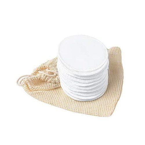 Absorbent And Hygienic White Colour Cotton Facial Pads For Facial Use