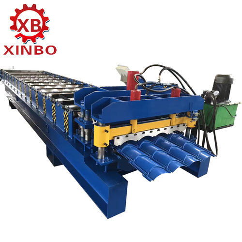 Blue Automatic Glazed Tile Roll Forming Machine