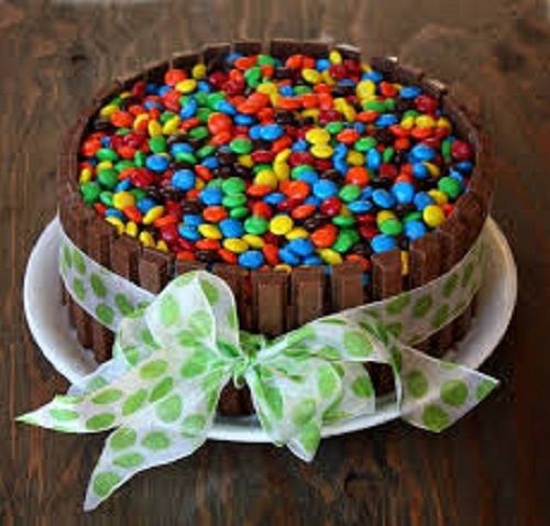 Colour Full Candy Homemade Chocolate Cake For Birthday And Wedding Celebration