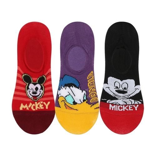 Disney Mickey And Friends Character Fancy Kids Combed Cotton Socks, Pack Of 3 Age Group: 11-12 Years