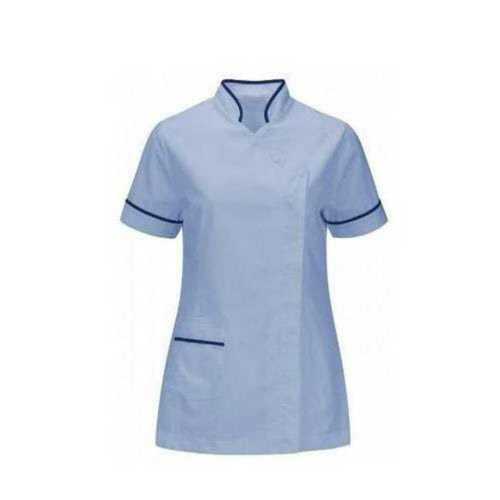 White Hospital Uniform In Cotton Fabric With Anti-Wrinkle And Comfortable Features