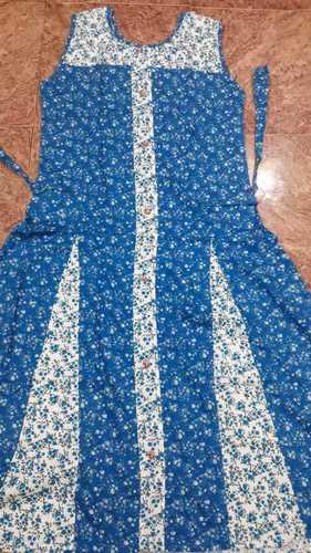 Organza Trendy Stylish Sleeveless Blue And White Color Comfortable And Printed Ladies Cotton Nighties