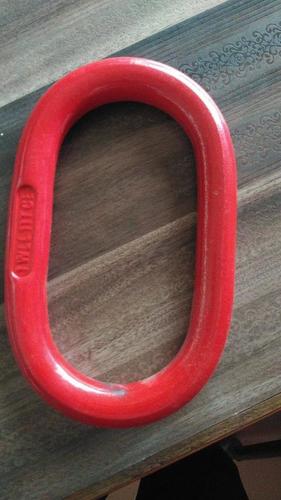 Red 1-60 Tonne Maximum Lifting Load Forged Oblong Ring