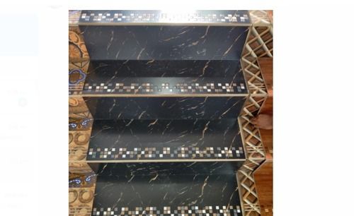 Non-Slip Thickness 10 Mm, 4 Feet, Black With Beautiful Design Granite Tiles For Stairs, Step & Risers, Staircase