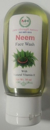 100% Herbal Antibacterial Anti-Acne Neem Face Wash With Vitamin E, 50 ML