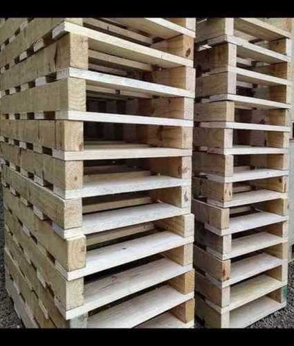 Brown 2 Way Wooden Pallets For Industrial In Rectangular Shape, Non Water Proof