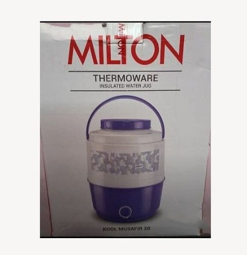 20 Liters Capacity Purple And White Round Milton Thermoware Insulted Water Jug