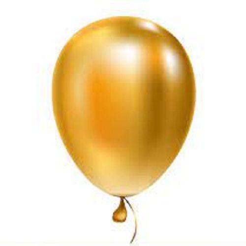 Golden Color Light Weight Rubber Balloons Suited For Birthday Parties And Celebrations