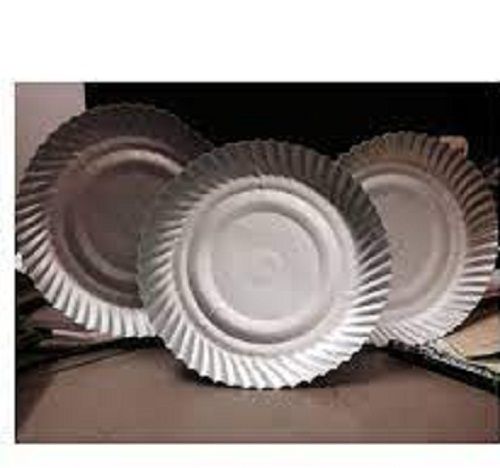 Silver Colour Disposable Paper Plate Round In Shape Light Weight And Breakage Free