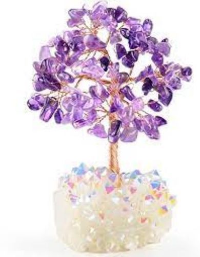 Citrine Stone Money Tree - Natural Carved Decoration , Durable Feng Shui Element for Home and Gift