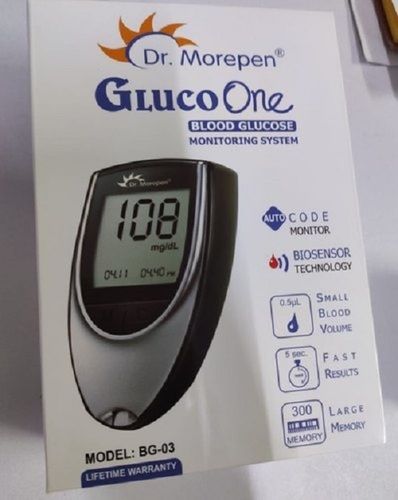 1-50 Mmol/L Dr Morepen Glucometer, For Hospital And Commercial Use  Battery Life: 3 Months