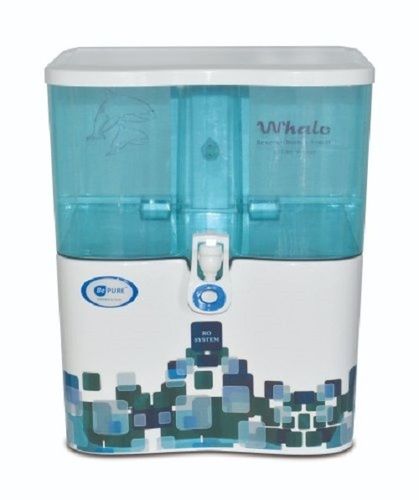 Plastic 100 % Pure Whale Ro Water Purifier Ro+ Uv Mineralizer 5 Filtration Wall Mounted, 20 Litre