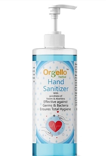 Herbal Hand Sanitizer - 200 Milliliter (mL), Blue Color | Highly Effective, Long Shelf Life, Properly Packed, Suitable for All Ages