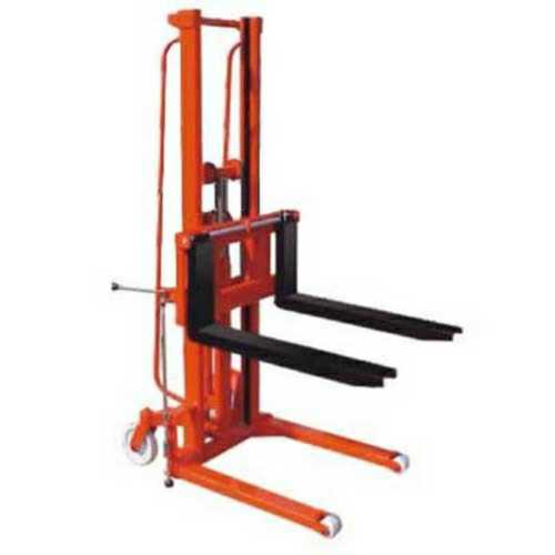 Hydraulic Hand Stacker In Orange Color And Mild Steel Material, Capacity Up To 2 Ton Warranty: 1 Year