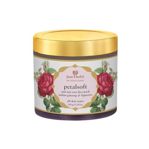 Petalsoft Anti-Tan Rose Face Pack With Indian Gingseng And Liquorice, 150 Gm Ingredients: Herbal