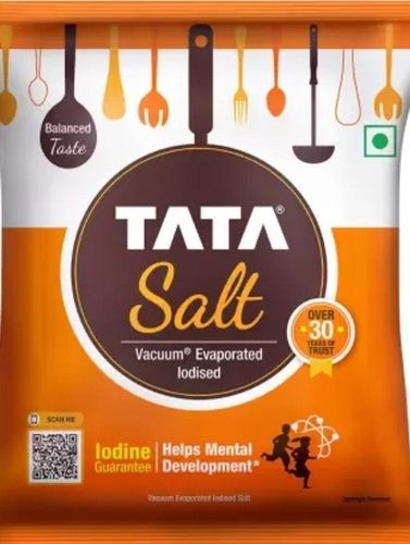 Rich In Calcium Sulphur Vacuum Evaporated Iodized Tata White Salt (1 Kg)