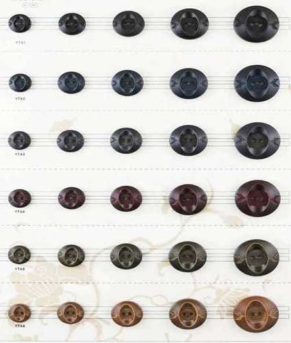 Round Shape Suit Button In Black Brown Color And Available In Various Sizes