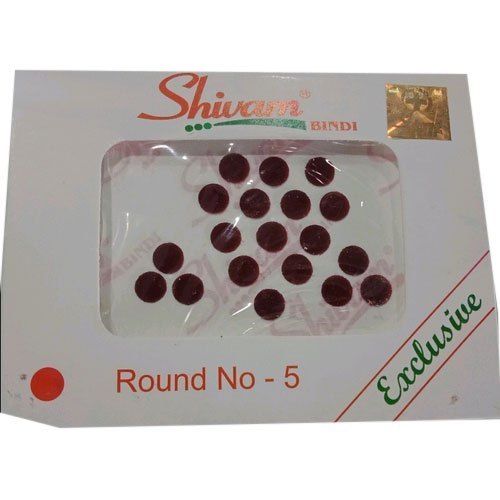 Shivaan Maroon Velvet Plain Bindi, Round Shape No-5 Exclusive Daily Use