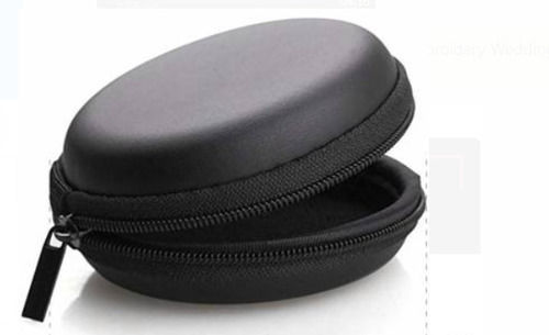 Strong Durable And Long Lasting Black Plain Headphone Pu Leather Case